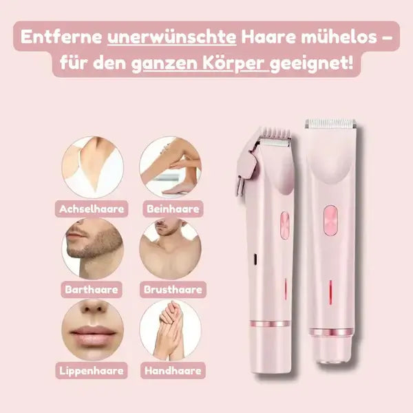 SeidenGlanz™ | Rasoir 2 en 1 pour femmes pour une peau lisse et soignée