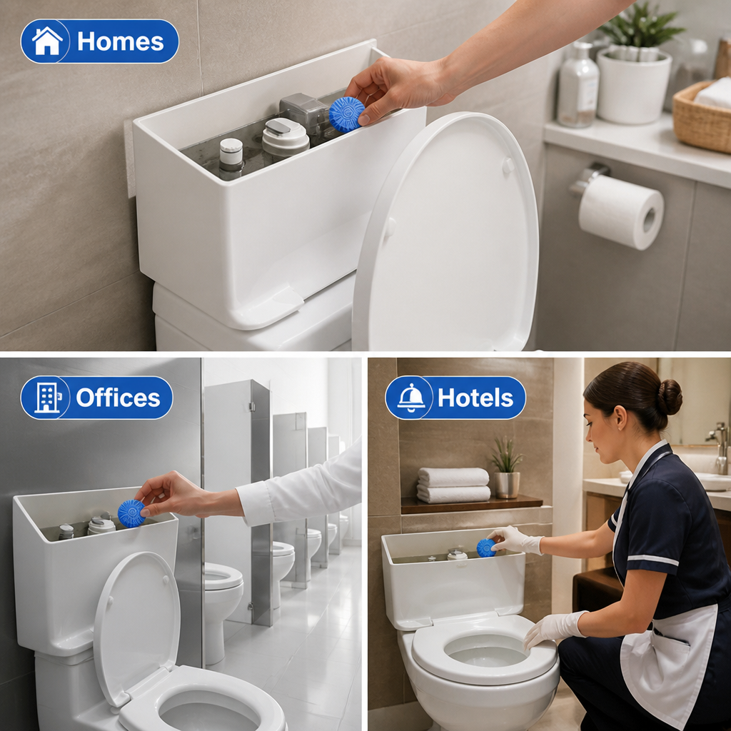 Tablettes de Toilettes BlueDrop™ — Gardez Votre Toilette Impeccable et Fraîche Sans Effort