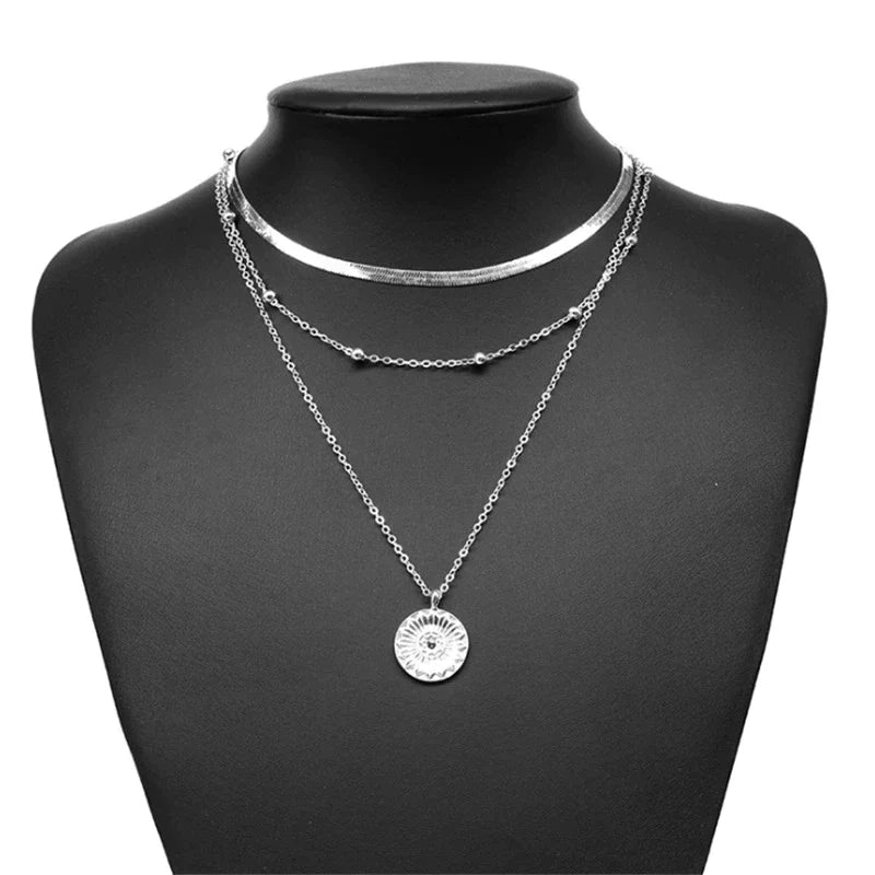 Collier triple en argent