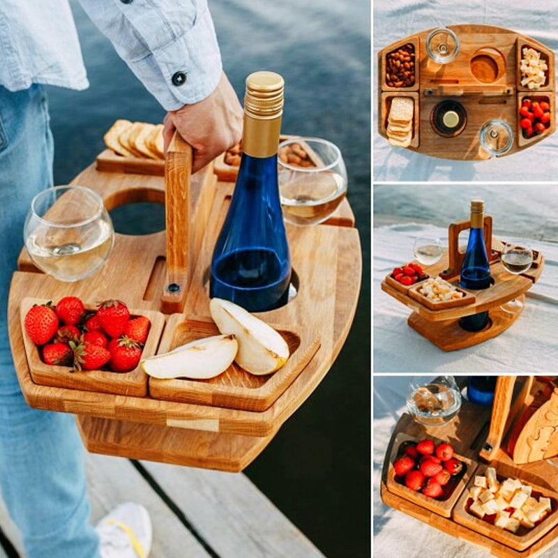 Table de pique-nique en bois portable – WineNest