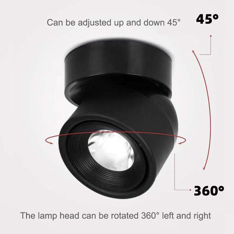 Projecteur LED dimmable en aluminium avec rotation à 340°