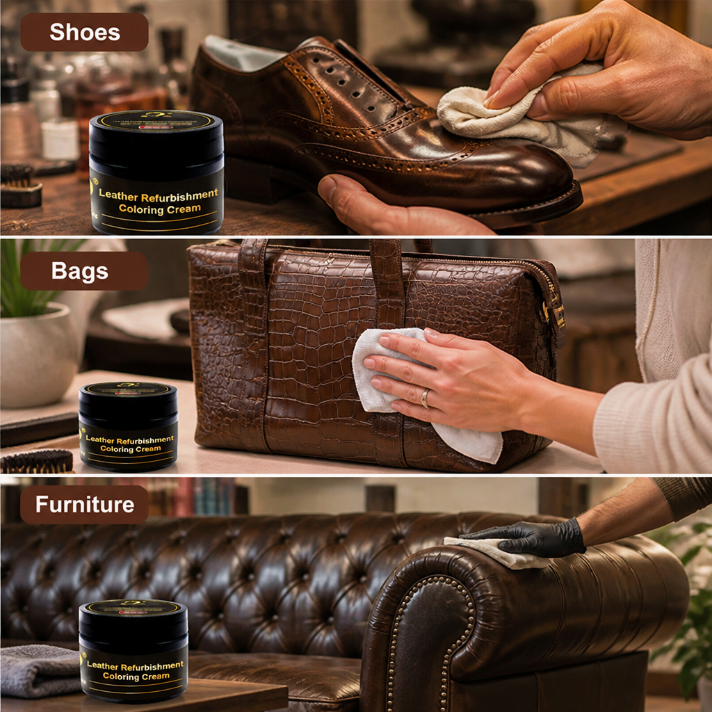 ColorLux™ Kit de Rénovation du Cuir — Restaurez Instantanément l'Éclat Parfait et Éblouissant de Votre Cuir