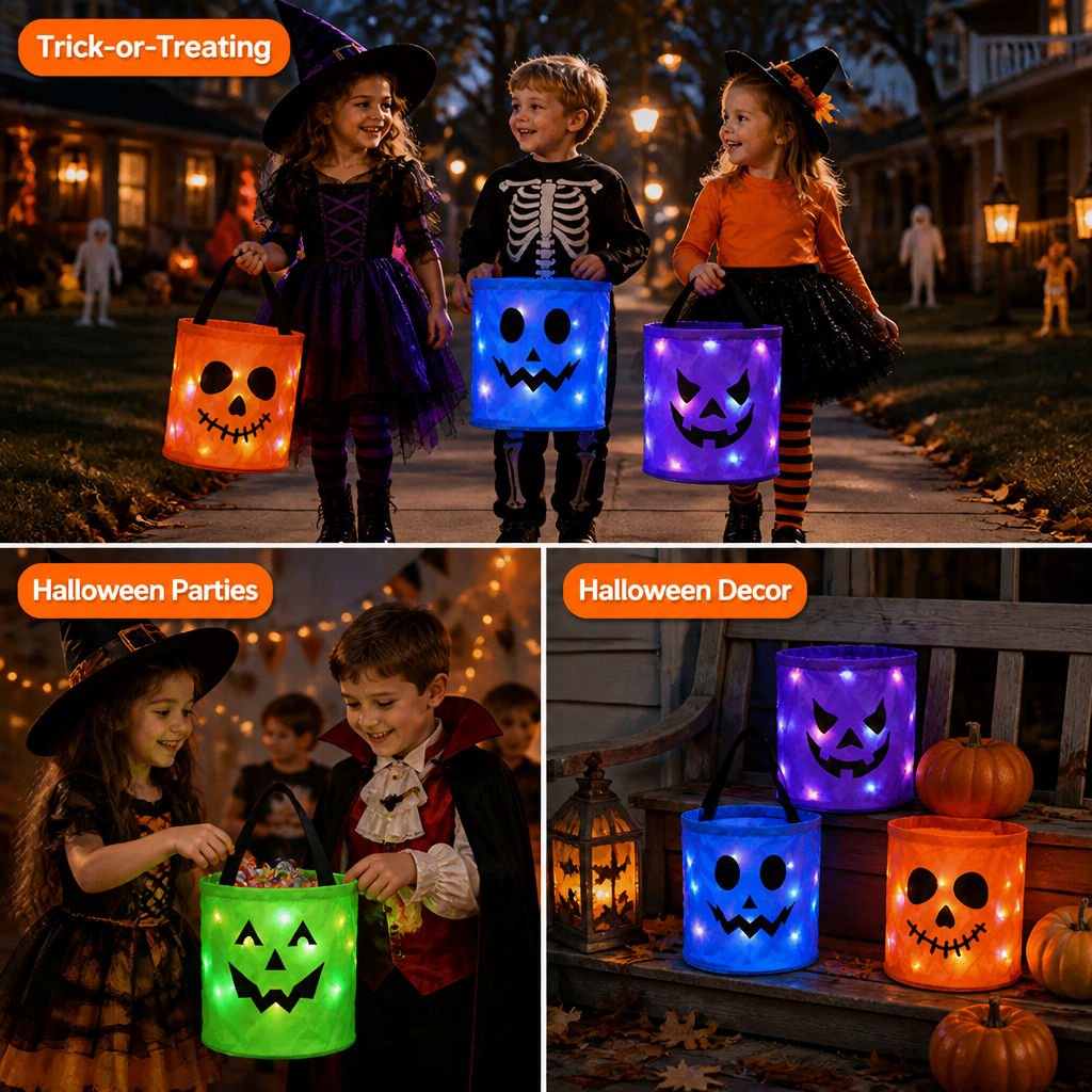 BrightBoo™ — Éclairez chaque frayeur d'Halloween avec sécurité et espace à revendre