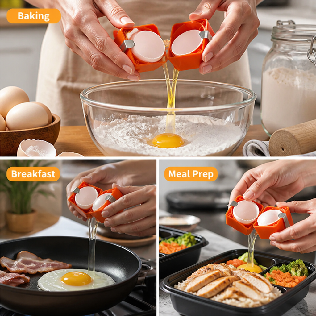 CrackEase™ — Des œufs sans effort et sans désordre qui font briller chaque repas