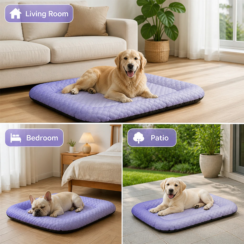 Chillivexa™ Tapis de Gel Refroidissant — Apaisez Instantanément le Corps Surchauffé de Votre Animal et Apportez un Soulagement Bienfaisant