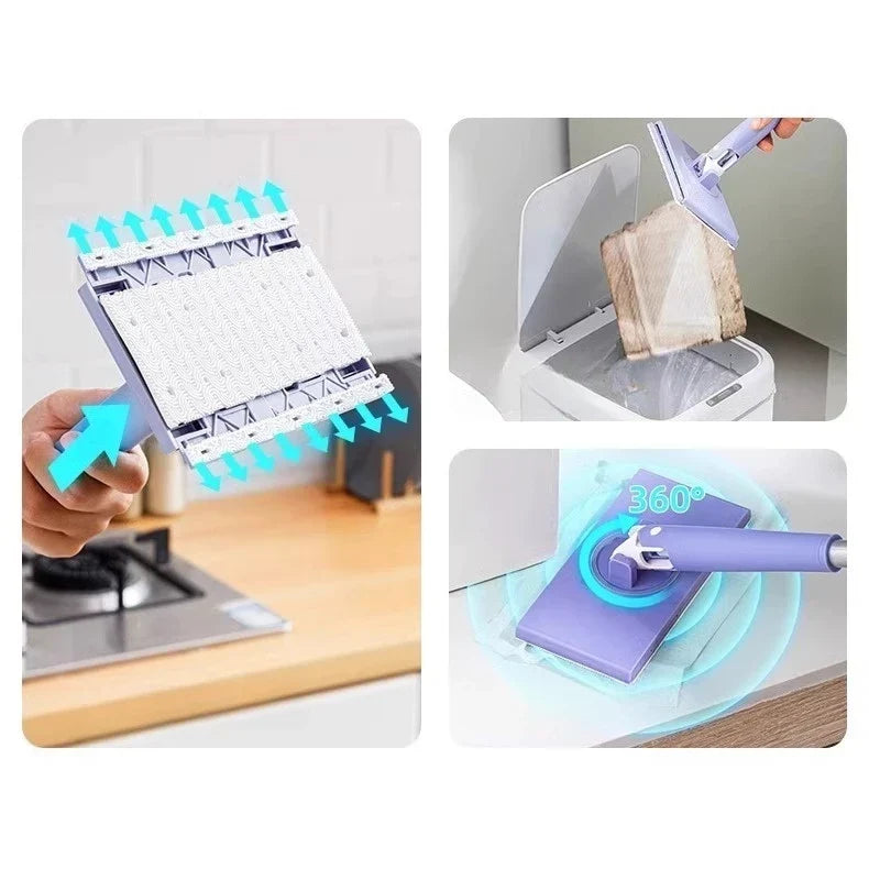 Cleaner Pro° ClampingMop : Balai à Serre Automatique à Séchage Rapide Pour Nettoyage Humide et Sec