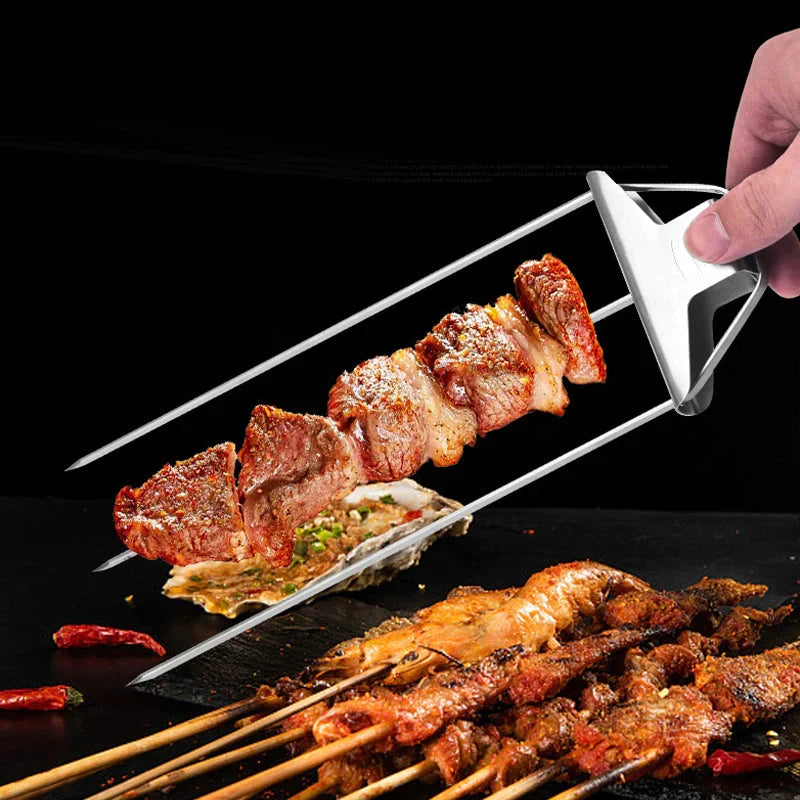 GrillMaster - Brochettes de barbecue 3-en-1
