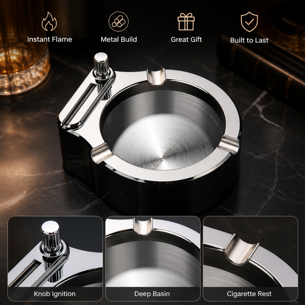 EmberLuxe™ — Éveillez une Confiance Instantanée avec un Style Intemporel et une Flamme Robuste