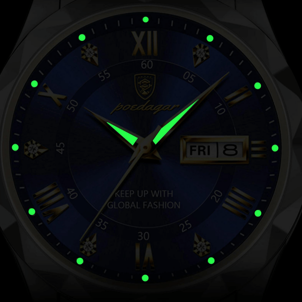 Montre bracelet pour homme en acier inoxydable - LumiSteel