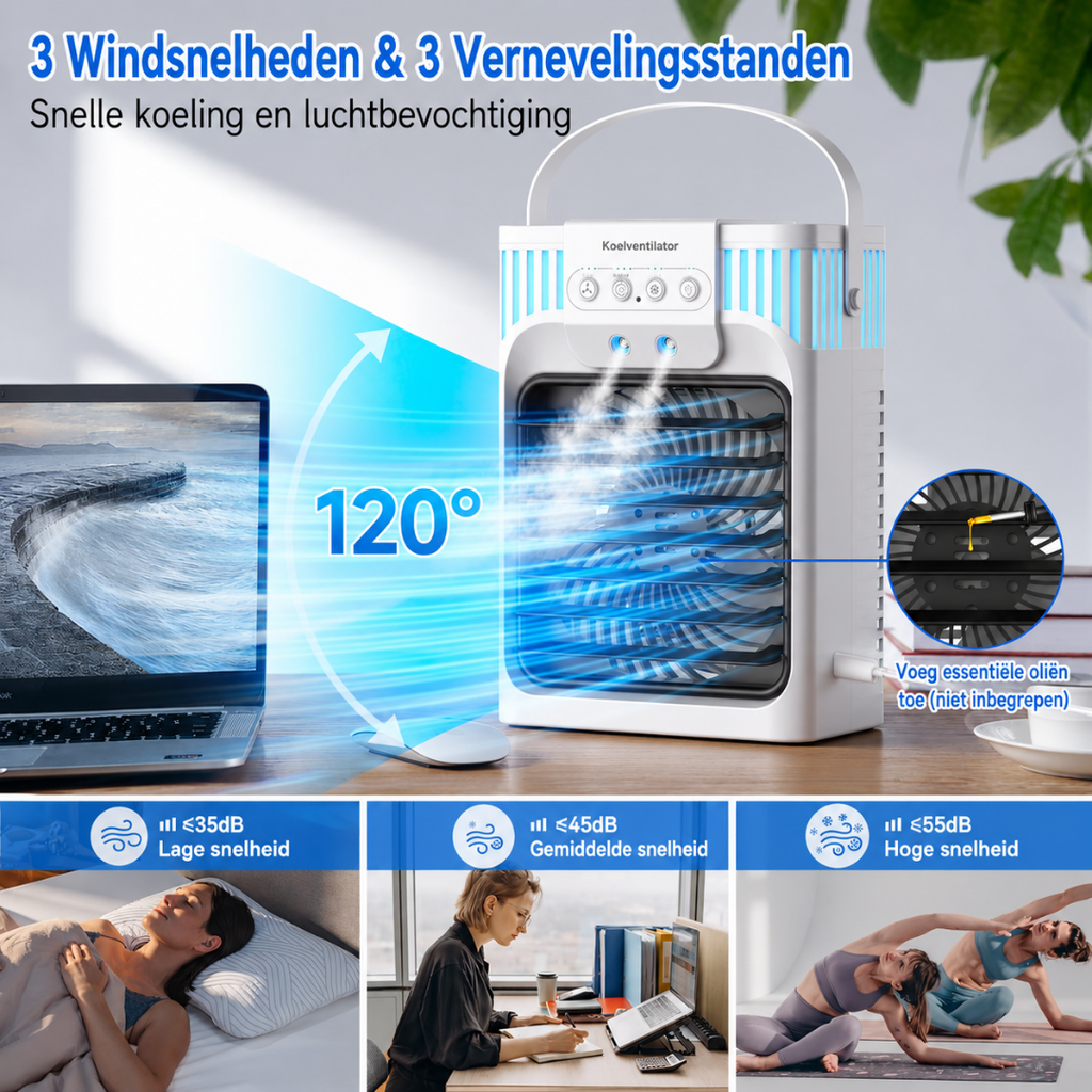 Climatiseur Portable - Refroidisseur d'air 5-en-1 avec Télécommande