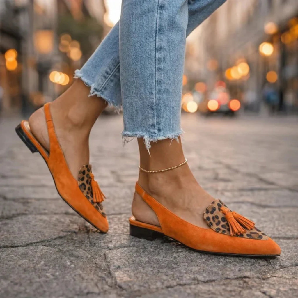 Macy - Mocassins plats avec pompons pour dames