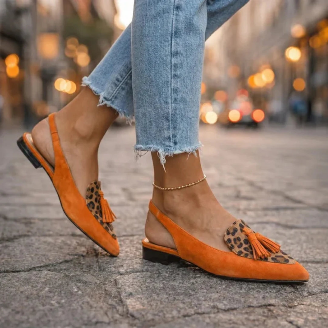 Macy - Mocassins plats avec pompons pour dames