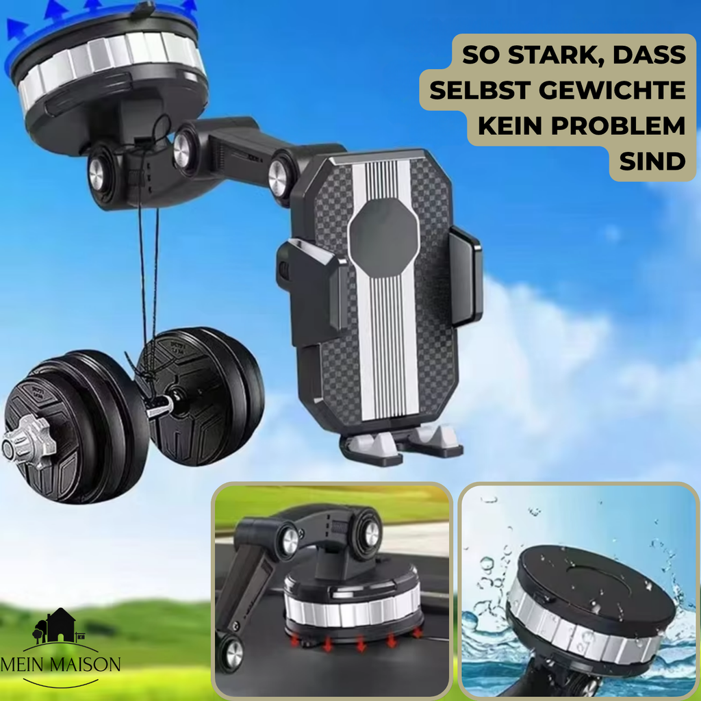 Support de téléphone Auto GripTech | Forte adhérence de ventouse | Rotation à 360° | Utilisation à une main
