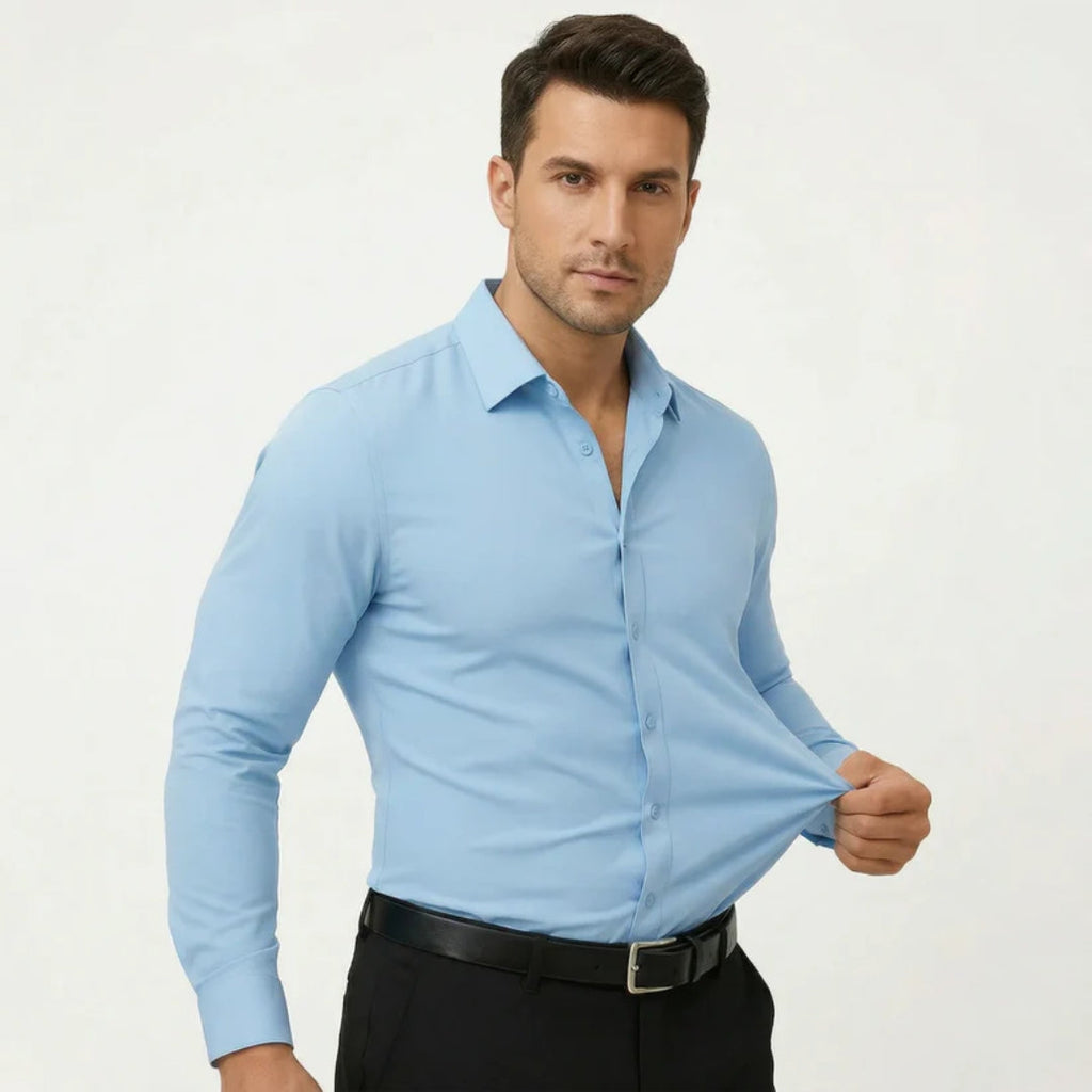 Chemise anti-repassage pour hommes