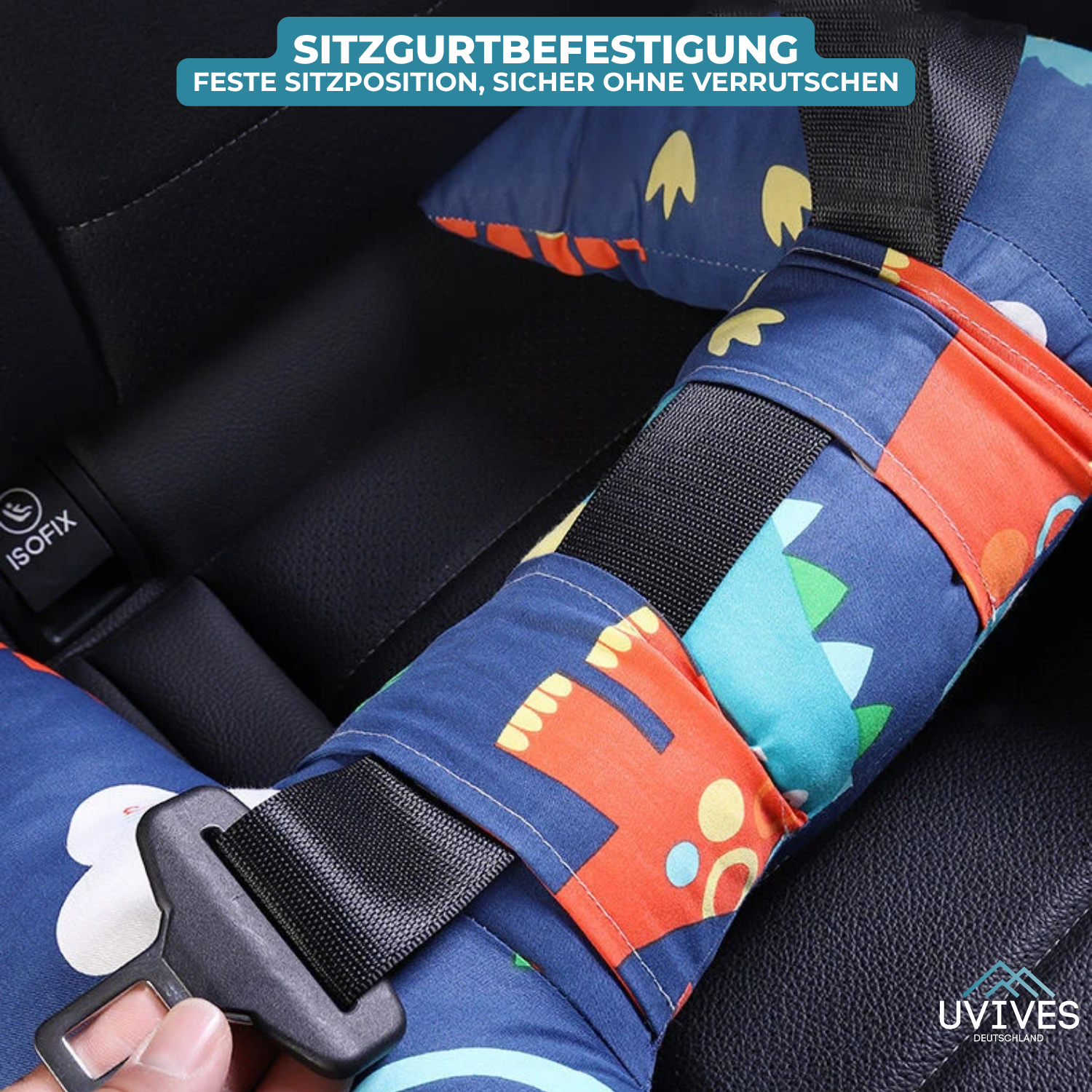 ComfortJourney - Coussin de voyage pour enfants à l'arrière de la voiture