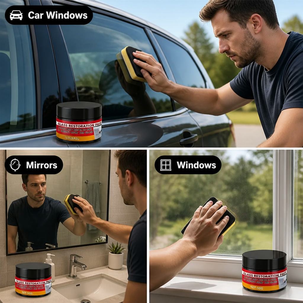 Pâte de Renouvellement de Verre ClarityPro™ — Effacez Instamment les Rayures et Profitez de Vues Cristallines Durables
