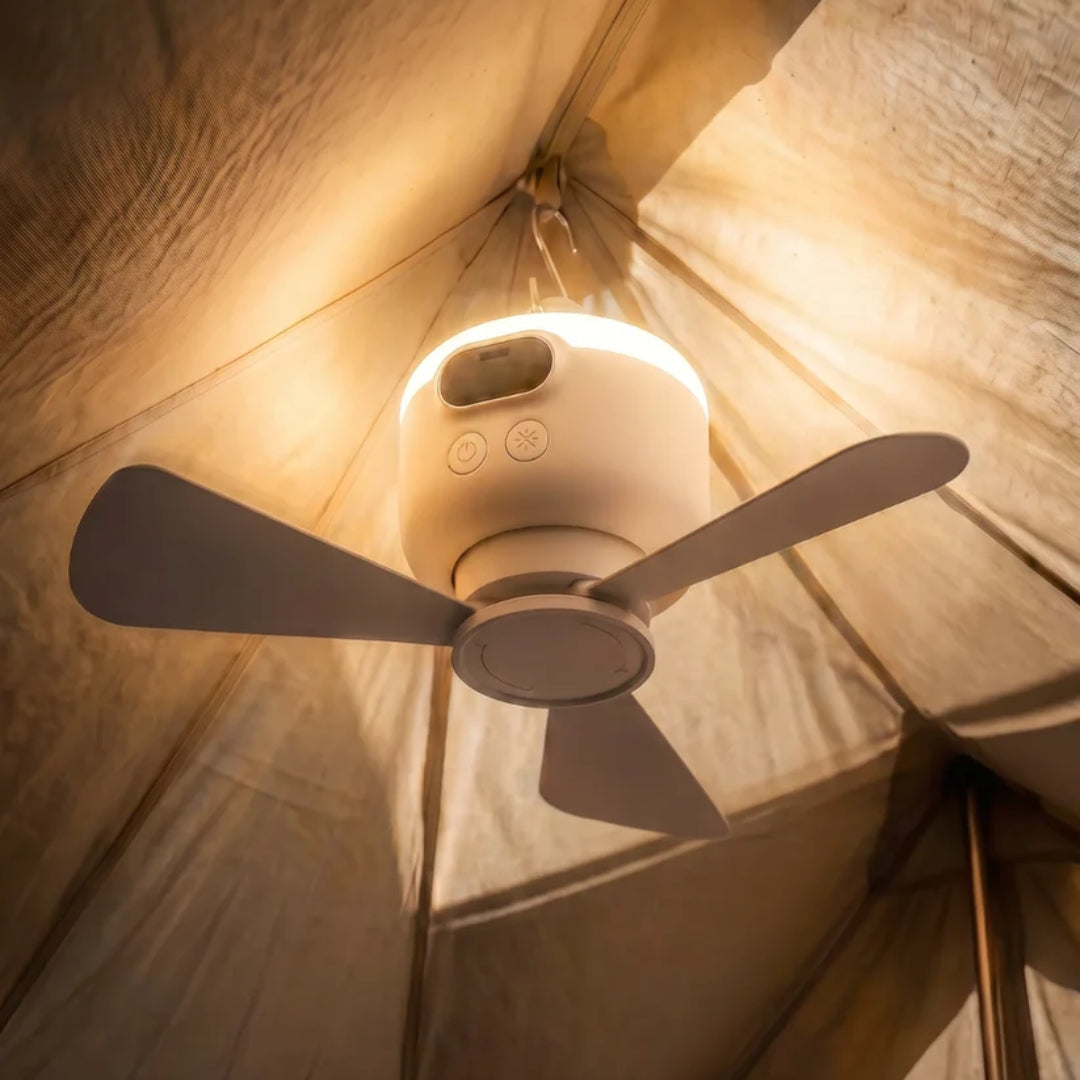 Ventilateur Portable Rechargeable avec LED et Télécommande - BreezeLite