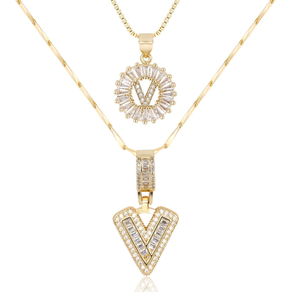 Collier GemLetter - Pendentif Initial avec Finition Luxe