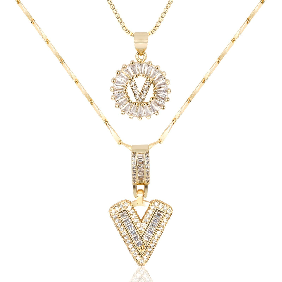 Collier GemLetter - Pendentif Initial avec Finition Luxe