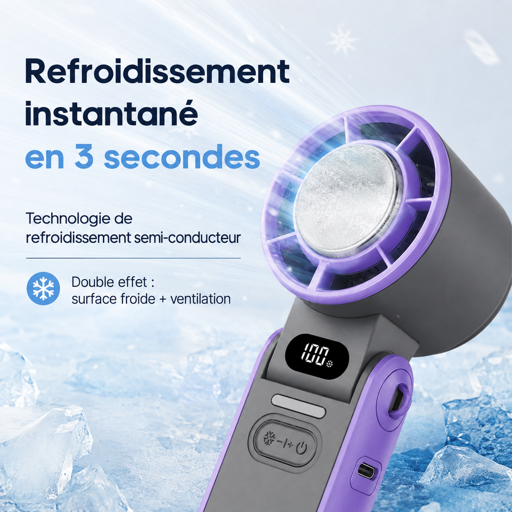 Ventilateur Portable Pliable à Main pour Extérieur