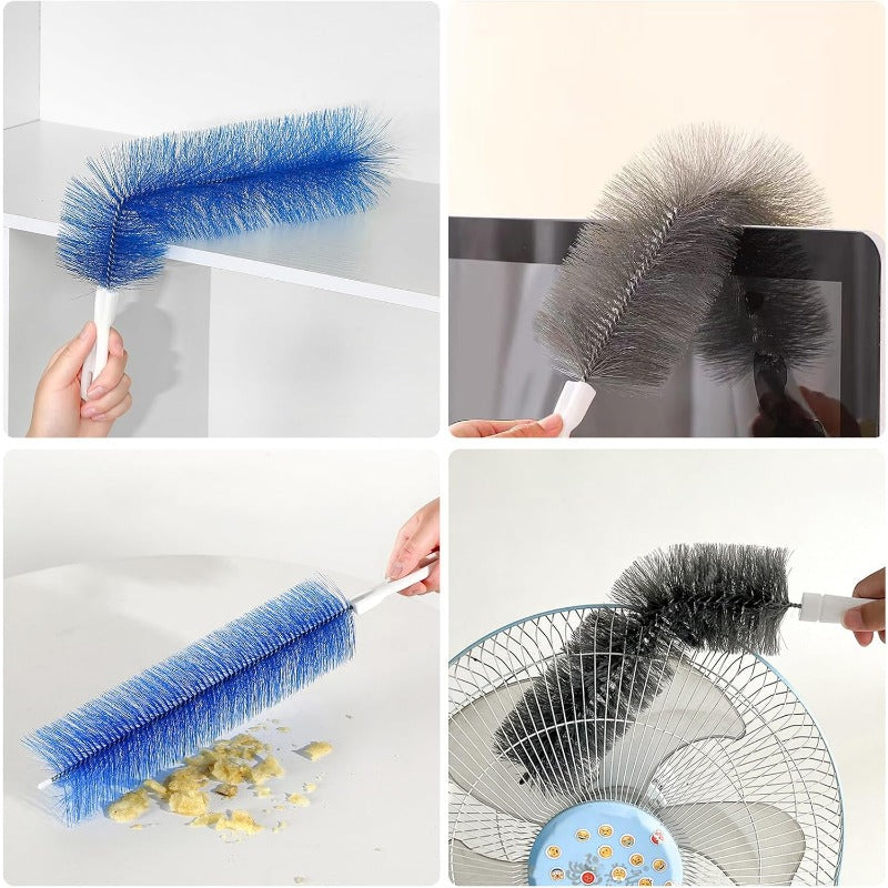 Brosses à Poussière en Microfibre Flexibles – Outils de Nettoyage Réutilisables pour Lames, Vents & Stores