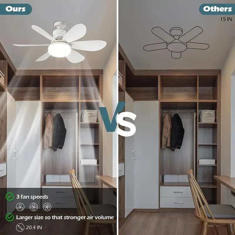 AeroLuma™ 40W LED Plafonnier Ventilateur — Confort Frais Instantané et Éclat Brillant, Sans Tracas