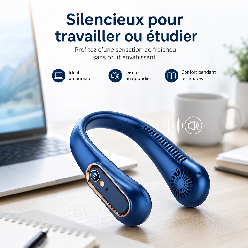 Ventilateur de cou - silencieux & portable