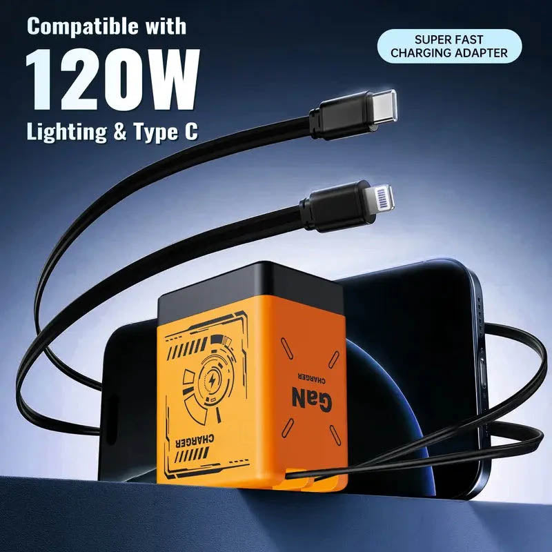GaNPro Chargeur Rapide Rétractable Cube 45W