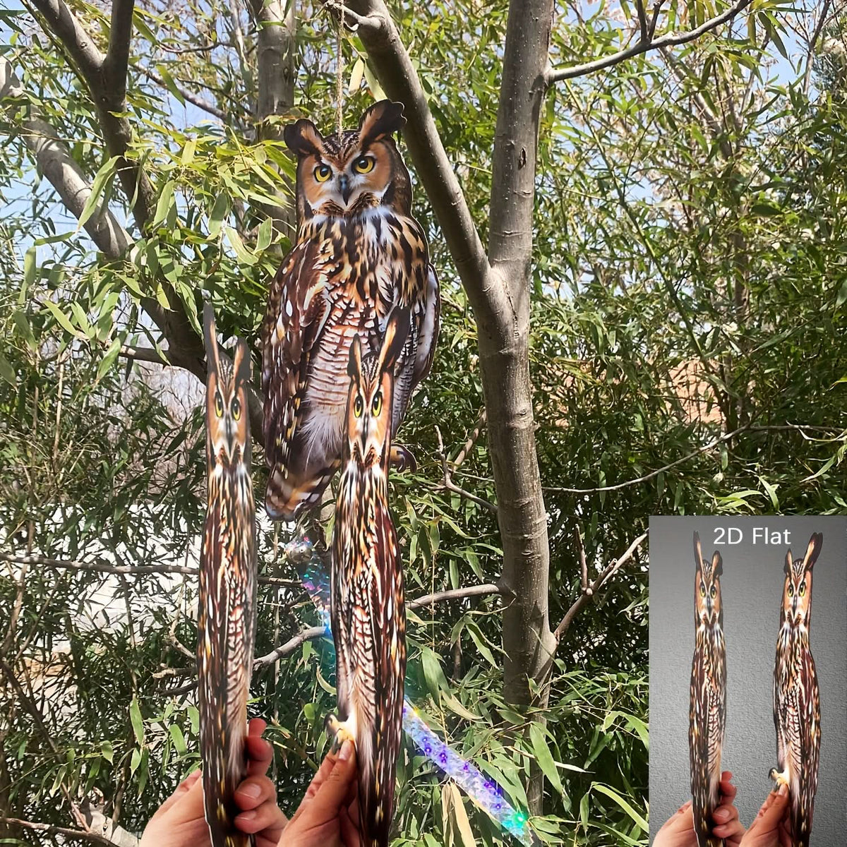 Réplique de Hibou Décoratif d'Extérieur pour Dissuasion des Oiseaux