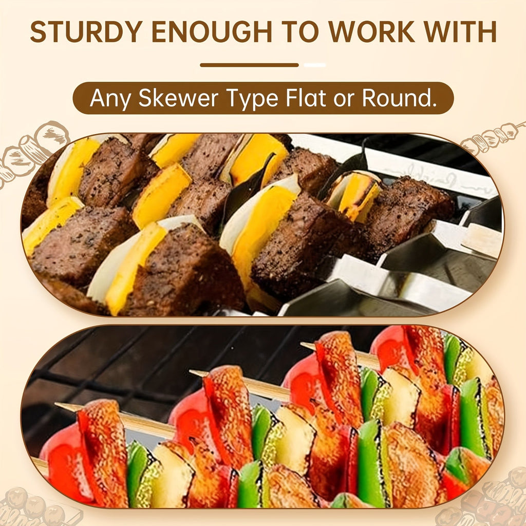 GrillMaster Pro – Support de Brochettes Élevé pour un Barbecue Parfait