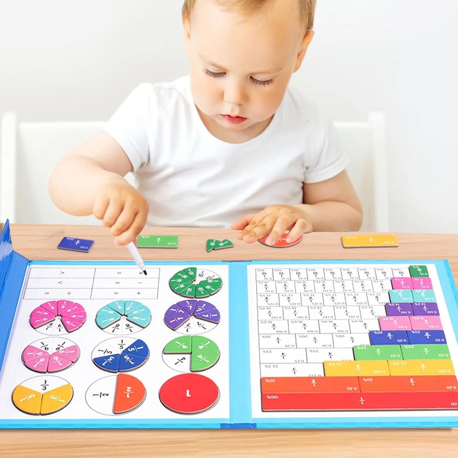 Puzzle de Fractions Magnétiques Montessori