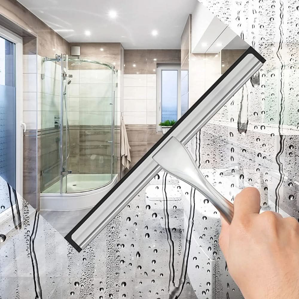 Raclette de Douche en Acier Inoxydable pour un Nettoyage Facile
