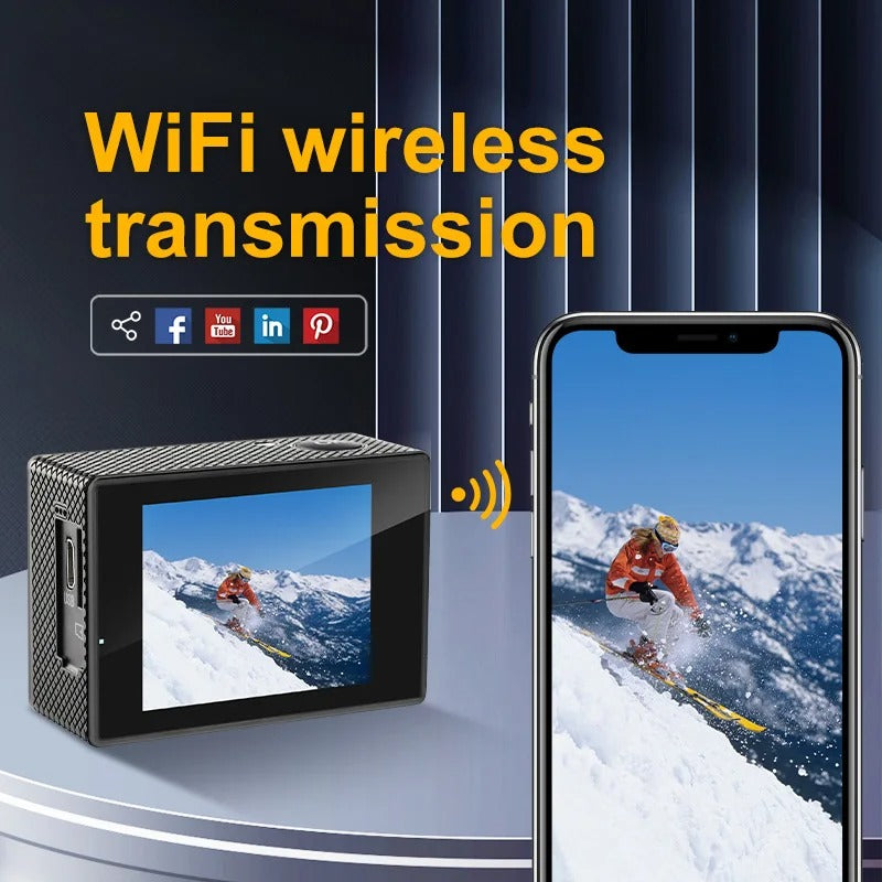 Caméra Sport Pro 4K Ultra HD - Étanche et Wi-Fi