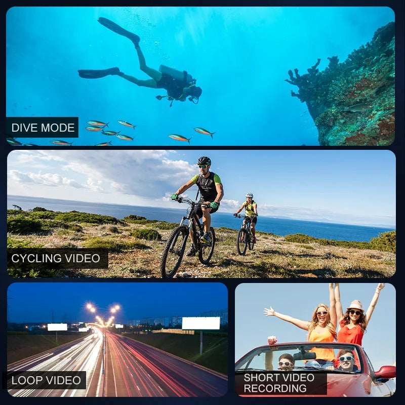 Caméra Sport Pro 4K Ultra HD - Étanche et Wi-Fi