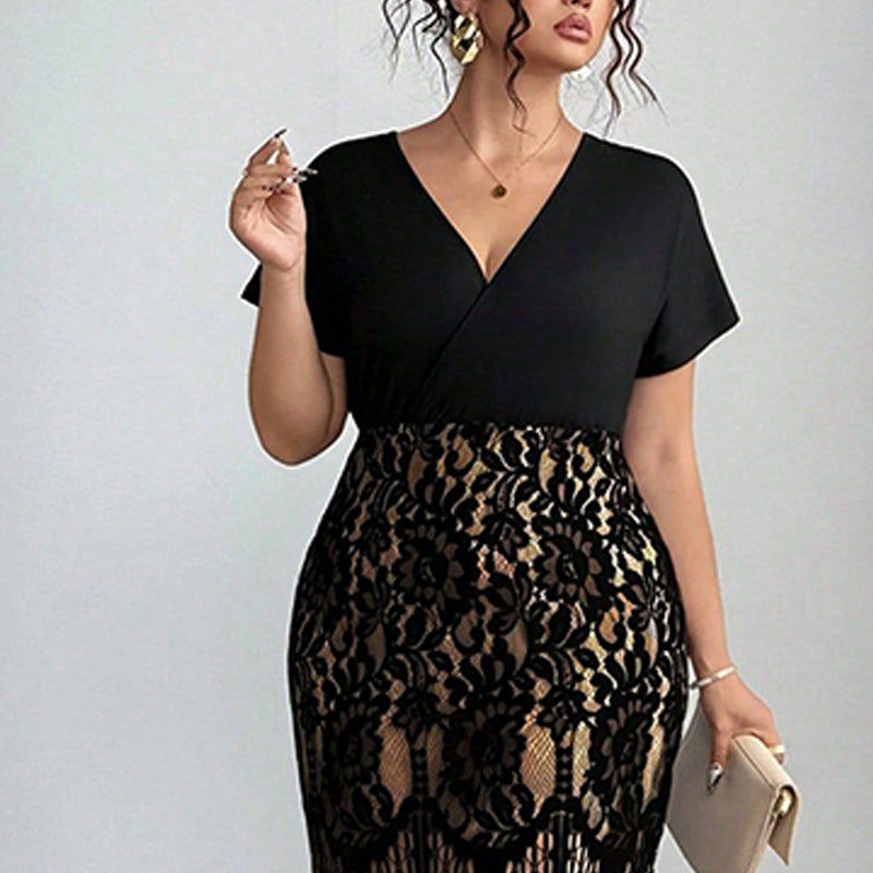 Robe V-Neck LuxeSilhouette™ — Ressentez-vous Confiante, Fraîche et Captivante Toute la Journée