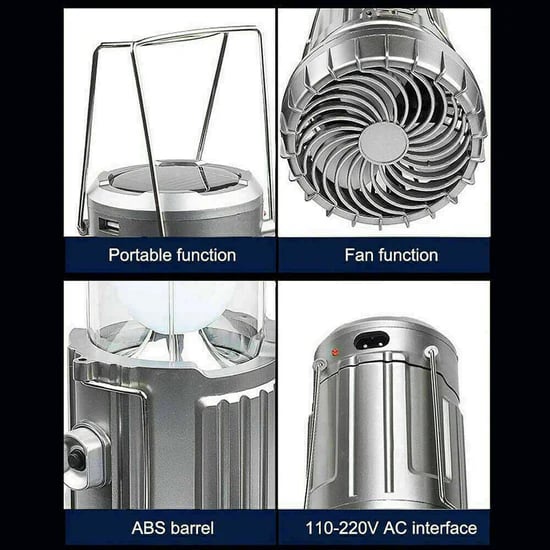 Lanternes de camping LED solaires portables 6 en 1