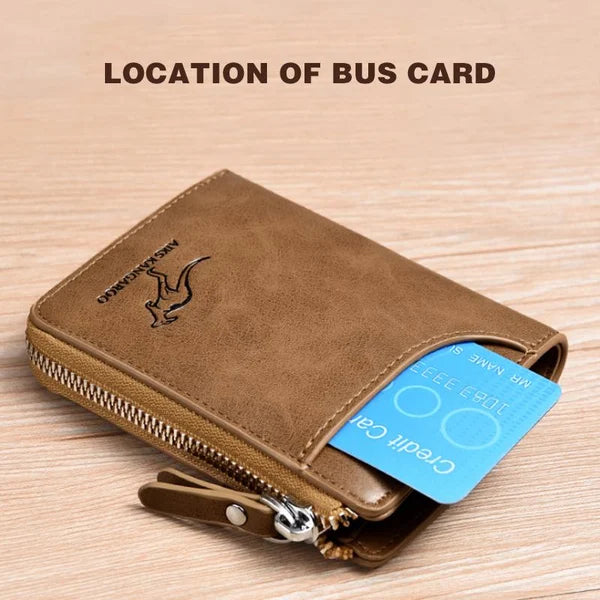 Icone™ ZippyWallet : Portefeuille Zippé pour Hommes avec Protection RFID