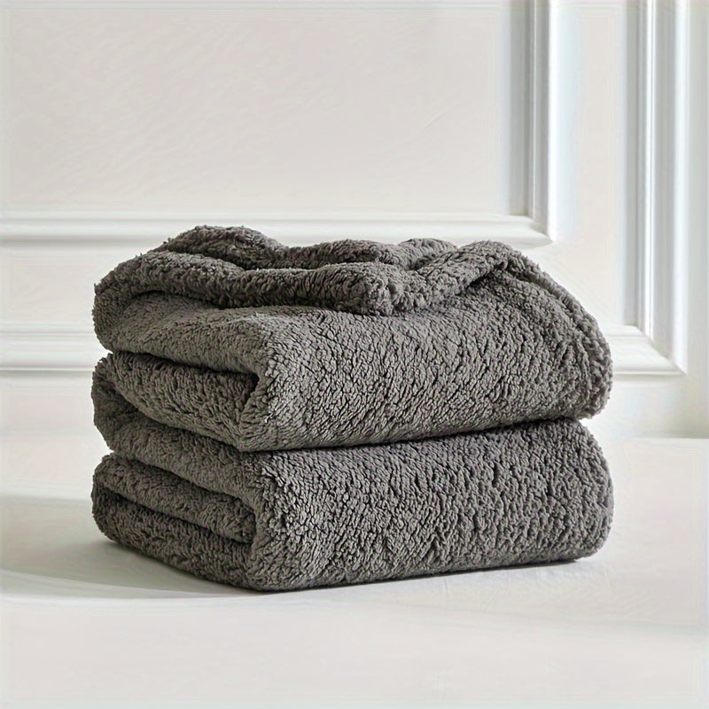Couverture en Fleece Sherpa Ultra Douce – Couverture Chaleureuse et Confortable pour la Maison