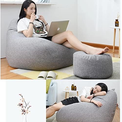 Norvo | Bean Bag Luxueux en Lin – Mobilier de Confort Ergonomique et Élégant