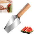 slicer de pastèque à trois lames avec poignée en bois