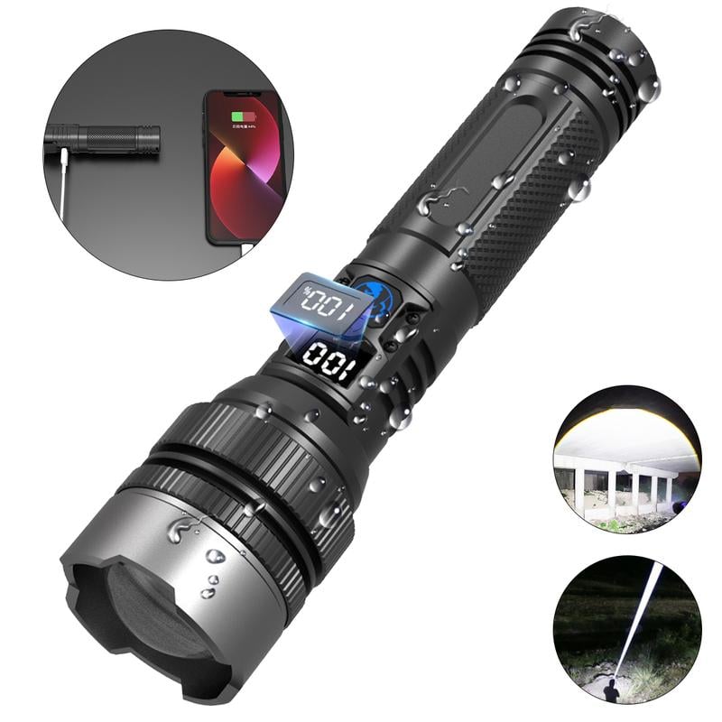 Lampe de poche rechargeable StormBeam avec zoom télescopique