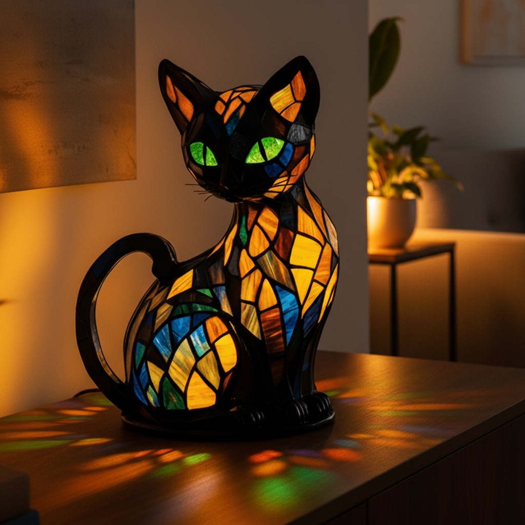 FELILUX – Lampe de nuit LED pour chat ludique avec lumière d'ambiance douce