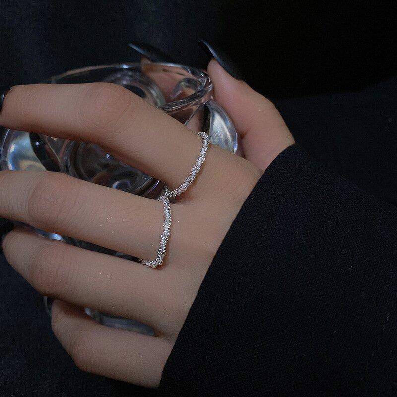 Bague en forme d'étoile argentée