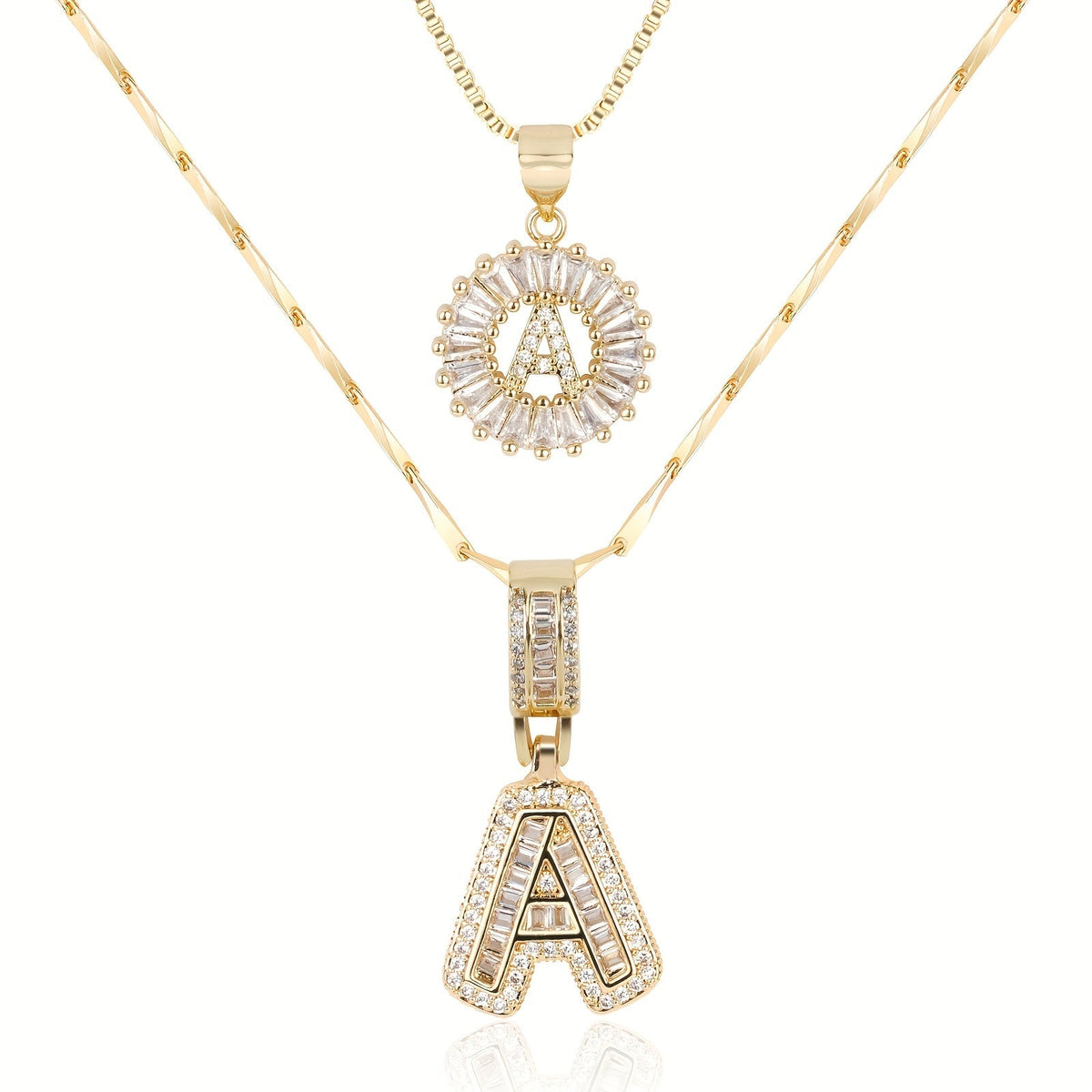 Collier GemLetter - Pendentif Initial avec Finition Luxe