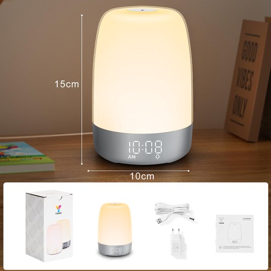 Norvo | Aurora Réveil Lumière – Réveil avec Simulation de Lever de Soleil et Sons Naturels & USB-C