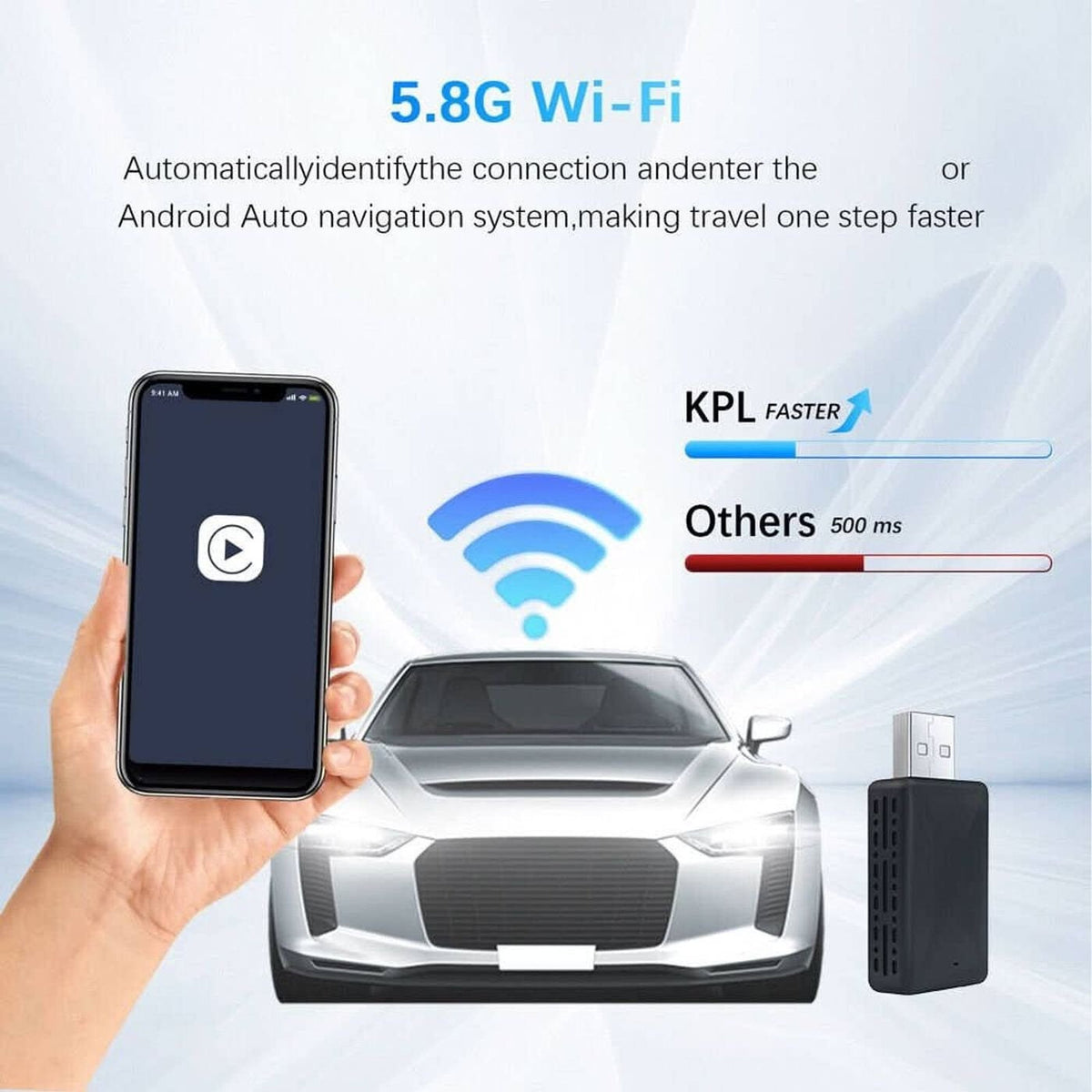 Connectra™ Adaptateur de Voiture Sans Fil — Profitez d'une Liberté Totale avec un Contrôle de Conduite Sans Effort et Sans Mains