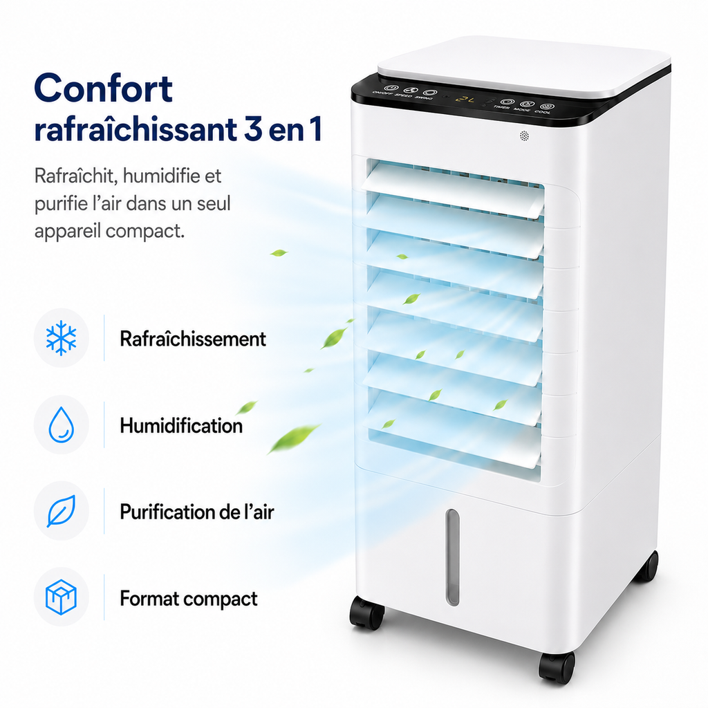 Climatiseur Portable Sans Fenêtre pour Maison et Bureau