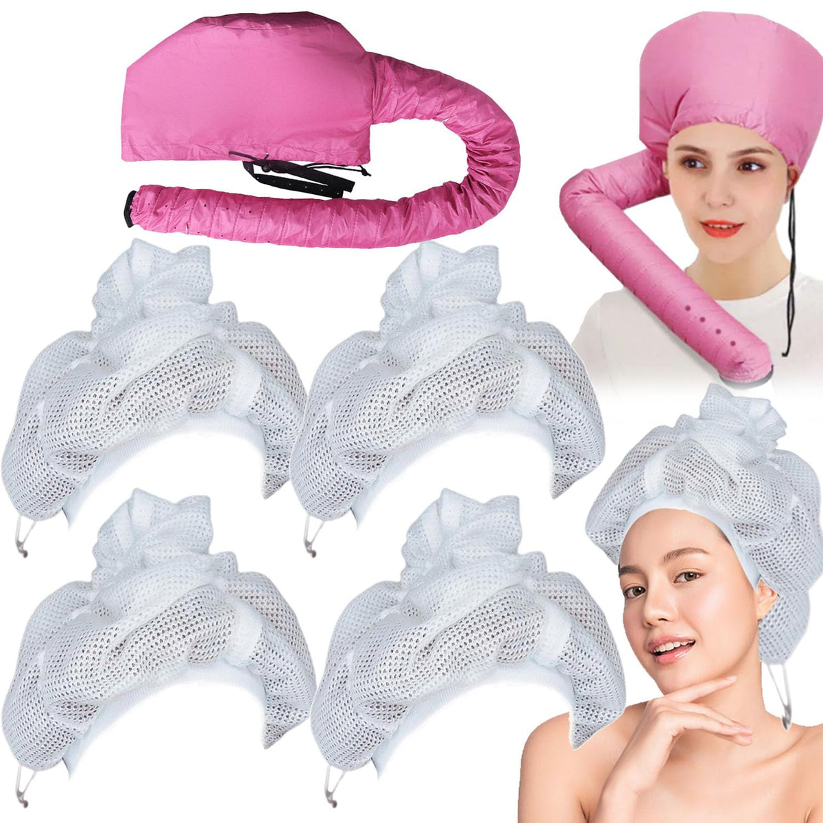 Bonnet de Séchage Portable - Bonnet de Cheveux Bouclés