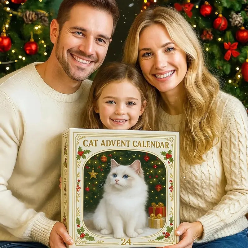 Calendrier de l'Avent avec 24 joyeux chats - 2026