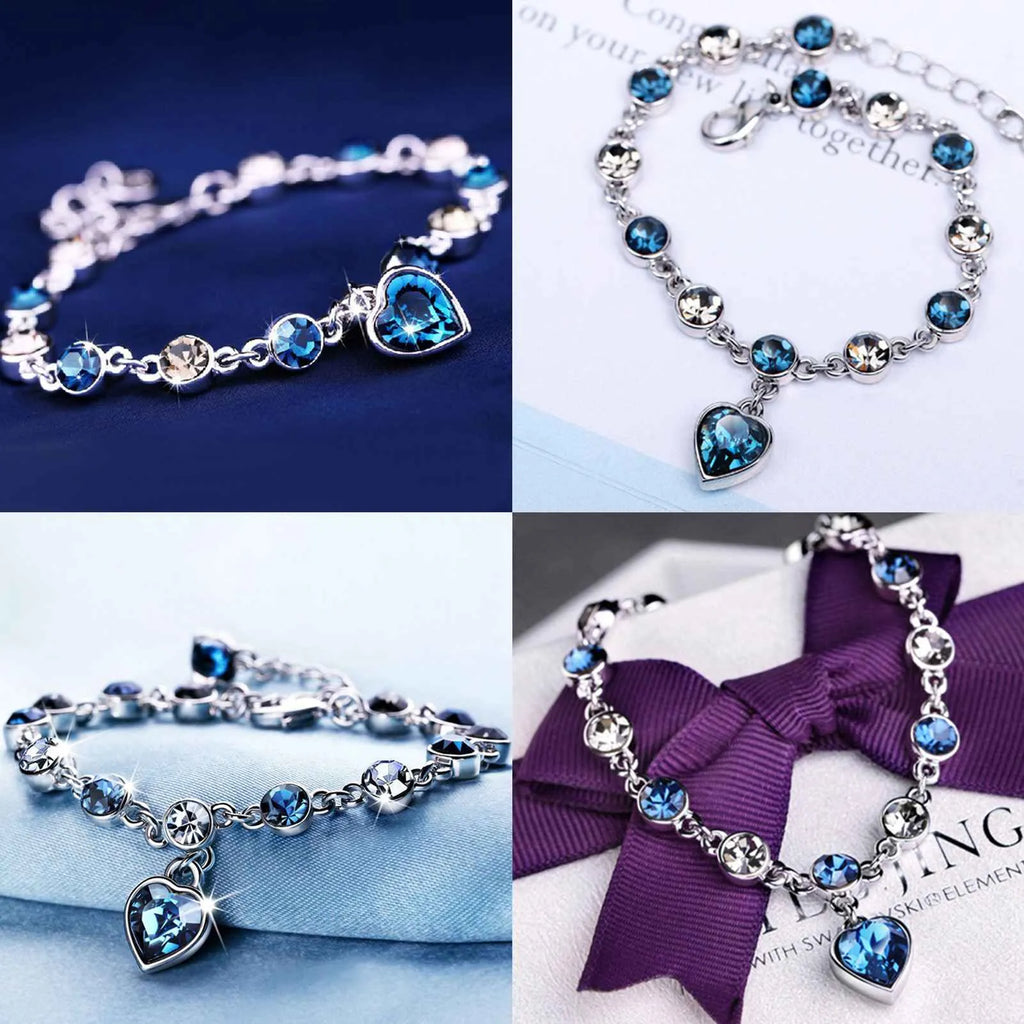 Bracelet en cristal du cœur de l'océan